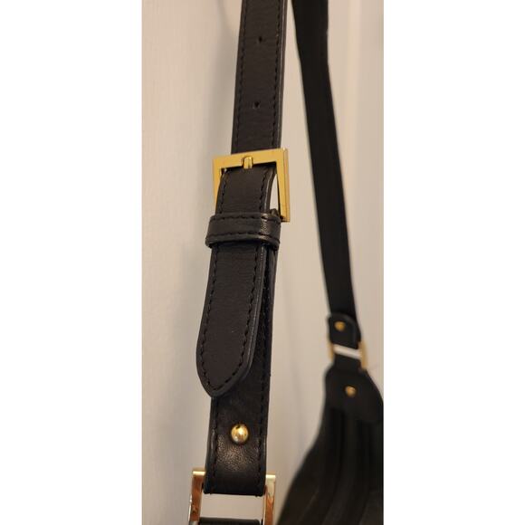 Etienne Aigner Black Shoulder Handbag with Front Pocket Design 80s - Picture 9 of 16